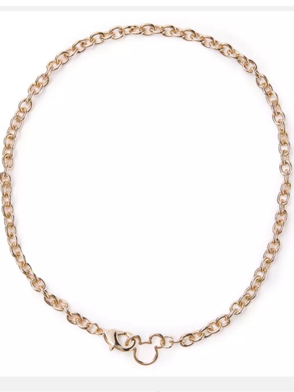 Disney Mickey Mouse Icon Chain Necklace NWT Gold Tone